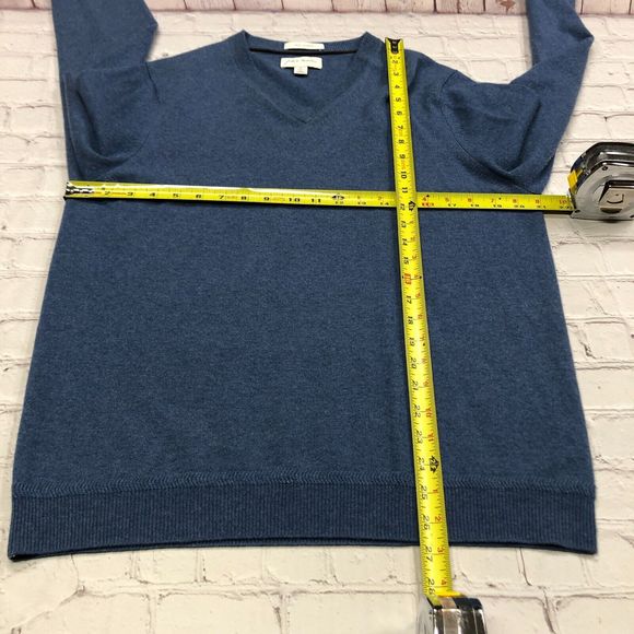 John W. Nordstrom Men 100% Cashmere Sweater Top Size Medium Blue B197 -8 - Picture 6 of 12